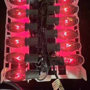 Red String Lights for Home Parties purple 2 inch Halloween bulbs